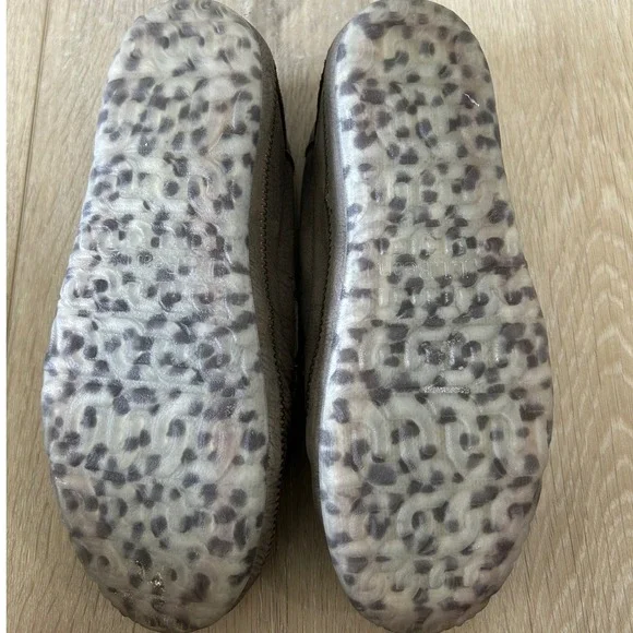 LL Bean Women Grey Tumbled Leather B-Bound Moccasin Loafers 525423 Size 7 Medium - Picture 9 of 12